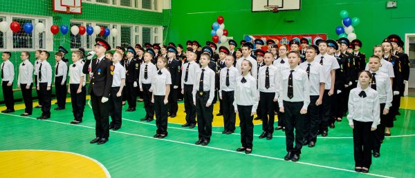 Посвящение в кадеты в Усинской школе
